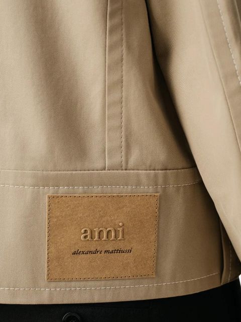 AMI Paris buttoned cropped jacket - Neutrals