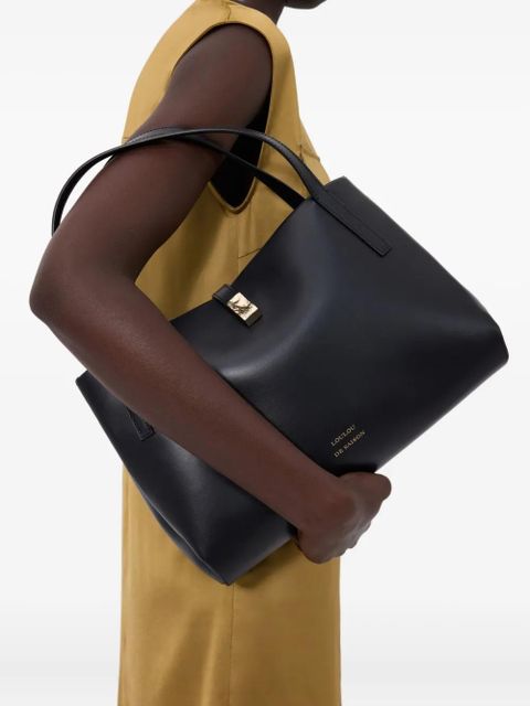 LouLou de Saison Cary leather tote bag - Black