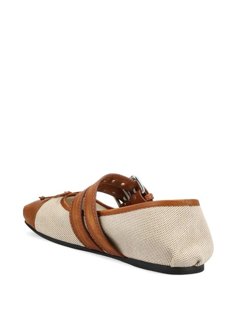 Miu Miu buckle-strap ballet flats - Neutrals