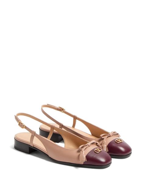 Valentino Garavani Valet Du Roi Kid slingback pumps - Neutrals