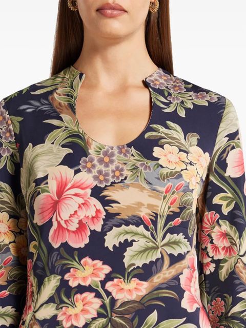 ETRO floral-print minidress - Blue
