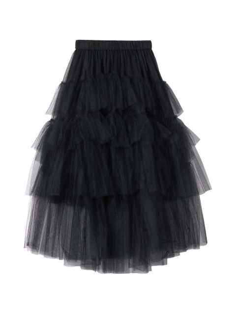 Simone Rocha tiered ribbon midi skirt - Black - zdjęcie produktu nr 1