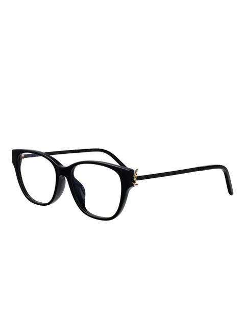 Saint Laurent Eyewear oval-frame glasses - Black - zdjęcie produktu nr 2