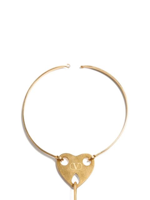 Valentino Garavani Pages necklace in metal and crystals - Gold - zdjęcie produktu nr 2