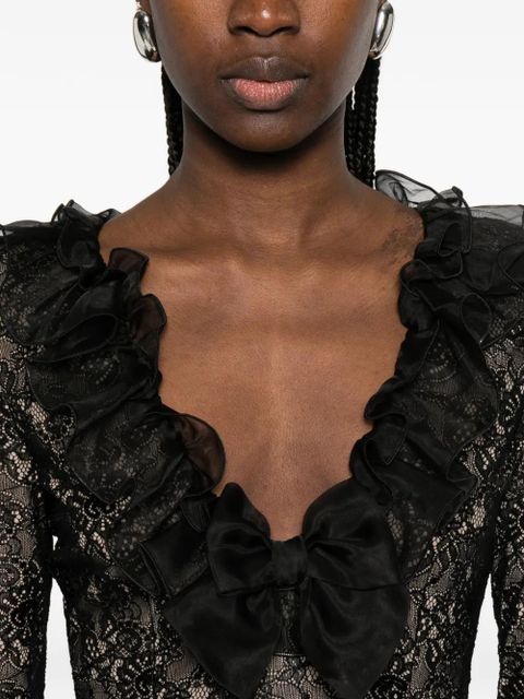 Alessandra Rich lace maxi dress - Black