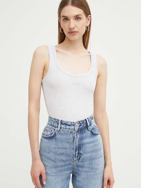 BOSS Orange top damski kolor szary 50504245