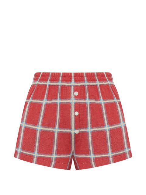 Guest In Residence button checked shorts - Red - zdjęcie produktu nr 1