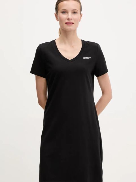Dkny sukienka kolor czarny mini prosta DP5D4902