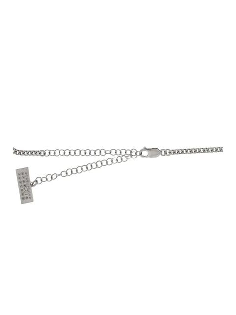 MM6 Maison Margiela logo-lettering necklace - Silver - zdjęcie produktu nr 2
