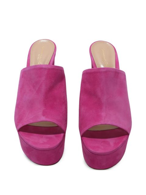 Gianvito Rossi suede platform sandals - Pink