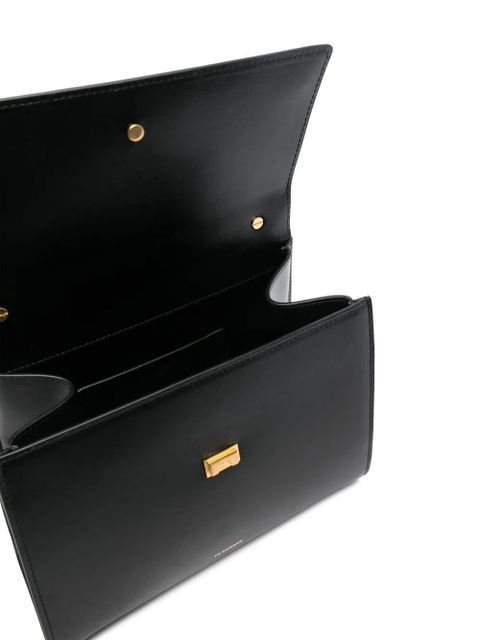 Jil Sander leather shoulder bag - Black