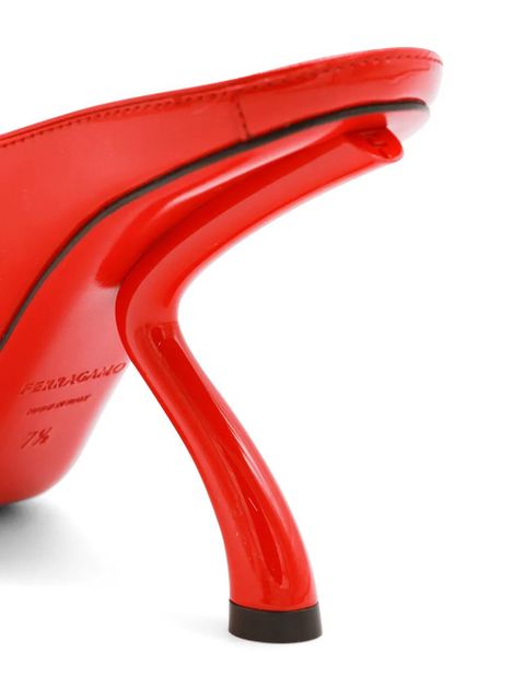 Ferragamo Itaca sculpted leather mules - Red