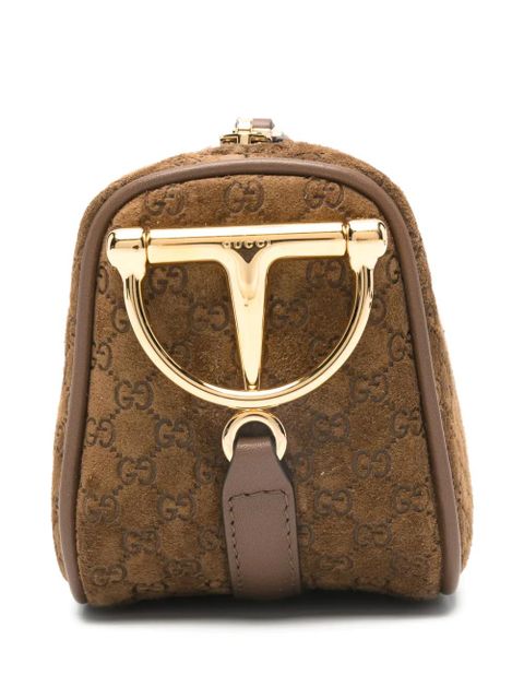 Gucci mini GG-logo cross body bag - Brown