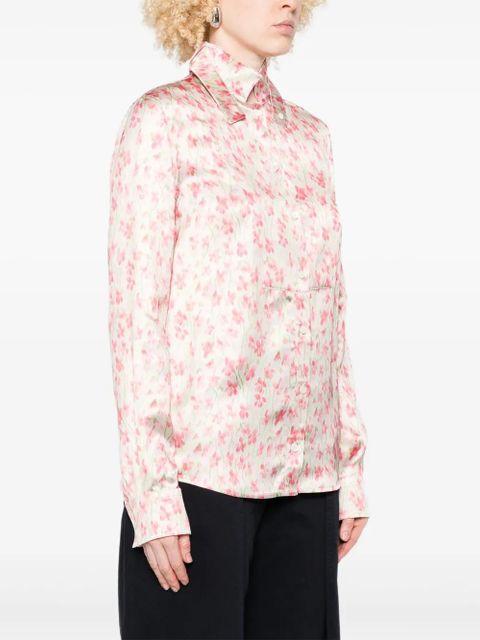 LOEWE floral-print shirt - White - zdjęcie produktu nr 2
