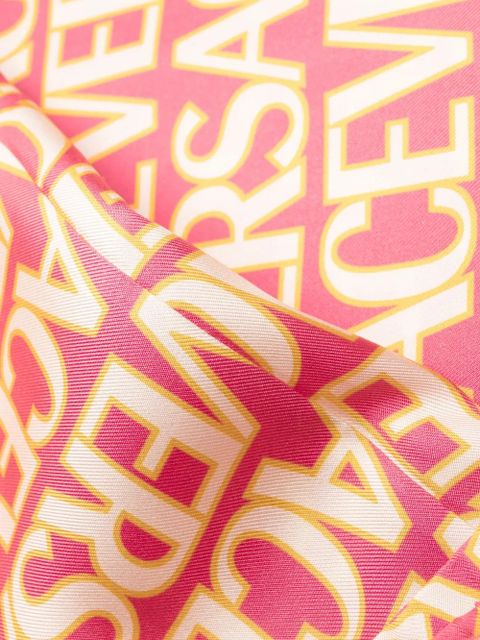 Versace Versace Allover silk trousers - Pink