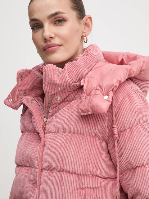 Geox kurtka damska kolor różowy zimowa W4628D-T3153-F8326