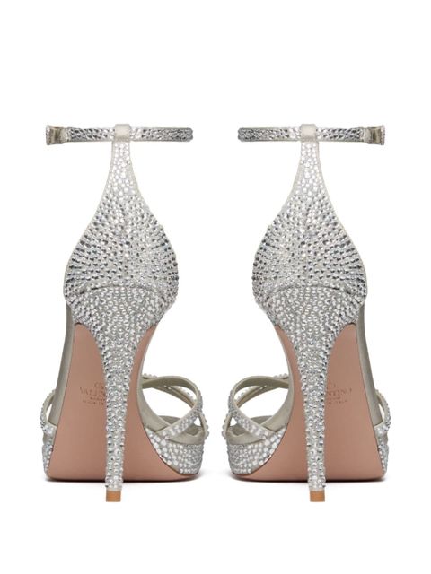 Valentino Garavani 120mm Eveninglam platform sandals - Silver