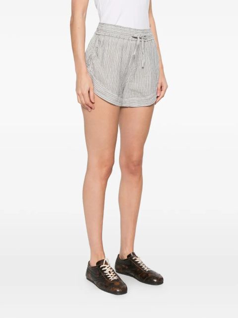 MARANT ÉTOILE Thaliany striped tie-waist shorts - Blue
