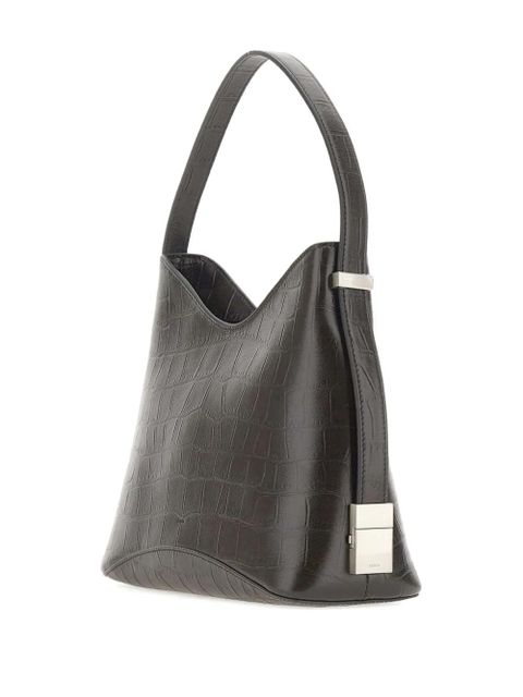 Osoi crocodile-effect leather shoulder bag - Brown