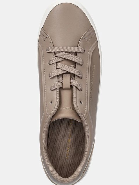 Tommy Hilfiger sneakersy skórzane VULC FOXING SNEAKER damskie kolor beżowy FW0FW08683