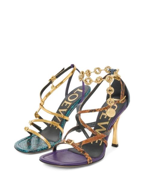 LOEWE 90mm buckle strap sandals - Gold