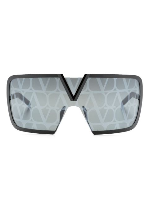 VALENTINO GARAVANI EYEWEAR Romask all-over lens decal sunglasses - Black - zdjęcie produktu nr 1