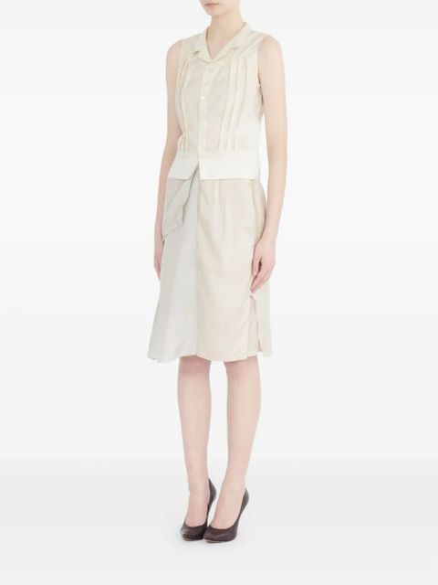 Maison Margiela pleated sleeveless blouse - Neutrals