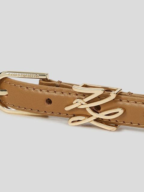 Karl Lagerfeld pasek skórzany K/AUTOGRAPH damski kolor czerwony A3W33037