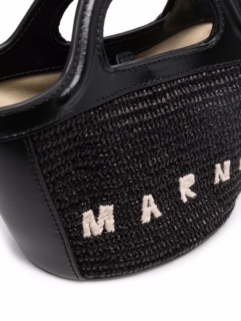 Marni micro Tropicalia tote bag - Black - zdjęcie produktu nr 2