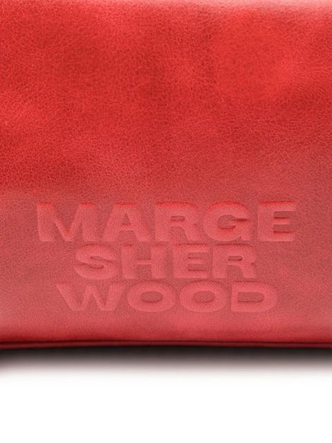 Marge Sherwood small embossed-logo shoulder bag - Red
