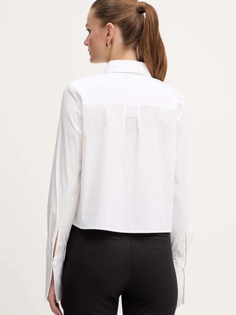 Marella koszula damska kolor biały regular z kołnierzykiem klasycznym 2523116031200