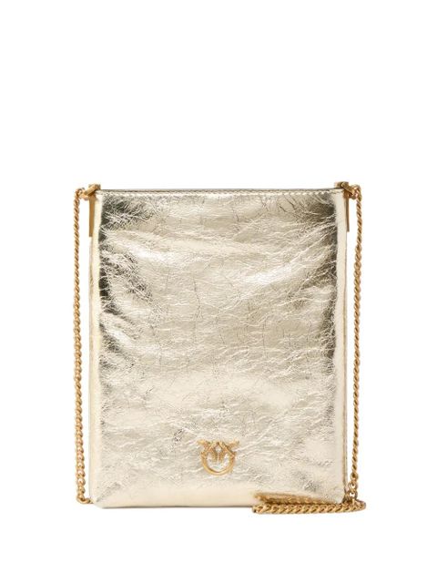 PINKO metallic-finish mini clutch bag - Yellow - zdjęcie produktu nr 1