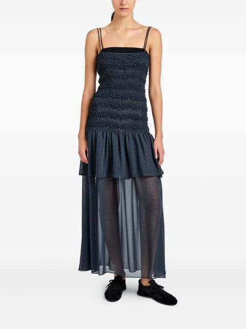 Proenza Schouler Michal ruffled midi dress - Blue - zdjęcie produktu nr 2