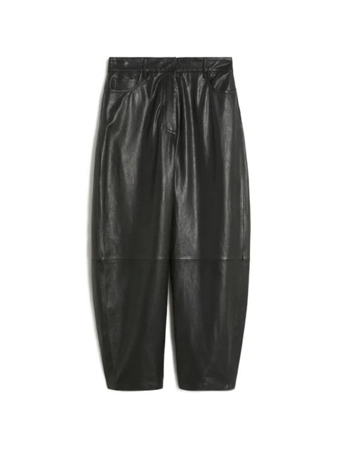Weekend Max Mara Pagano leather trousers - Black - zdjęcie produktu nr 1