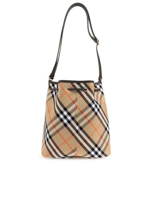 Burberry Vintage Check bucket shoulder bag - Neutrals