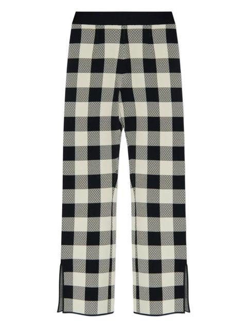 Posse gingham-check cropped trousers - White - zdjęcie produktu nr 1