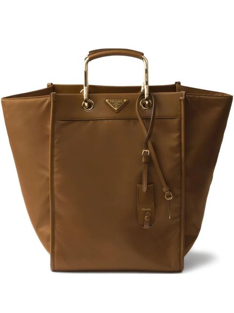 Prada large Re-Nylon tote bag - Brown