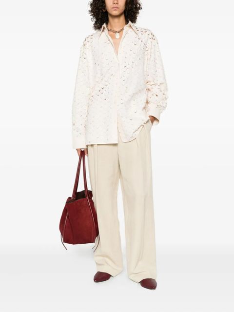 Nanushka cut-out collared shirt - Neutrals - zdjęcie produktu nr 2