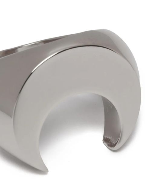 Marine Serre crescent-moon polished ring - Silver