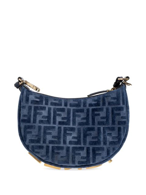 FENDI mini Fendigraphy monogram-logo shoulder bag - Blue