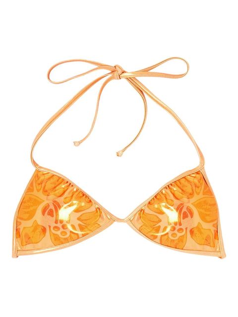 Diesel x Karol G Kate floral-print bikini top - Orange - zdjęcie produktu nr 1
