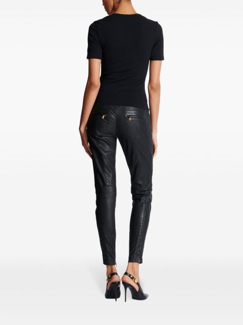 Balmain PB logo-embroidered T-shirt - Black