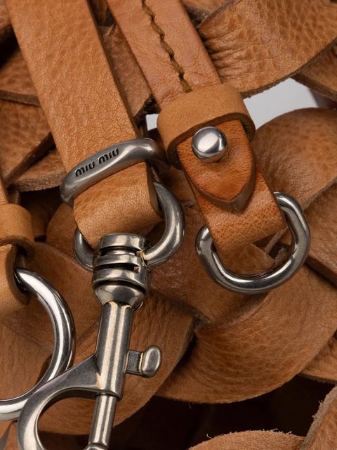 Miu Miu braided leather belt - Neutrals