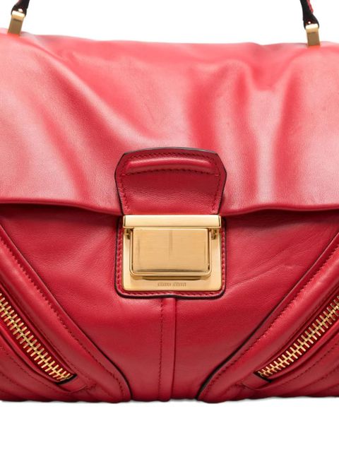 Miu Miu zip-fastening quilted tote bag - Red