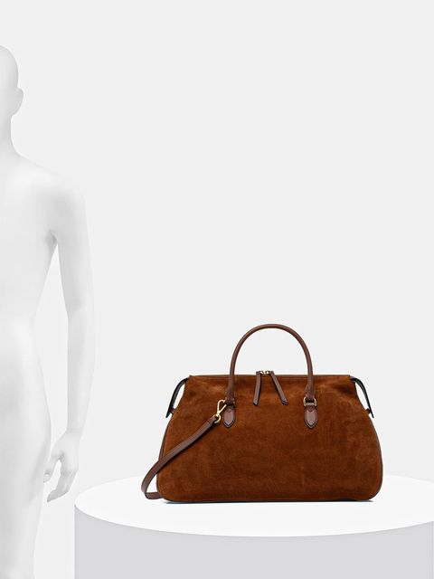 Pollini torebka zamszowa kolor brązowy PC4406PP0N QD1