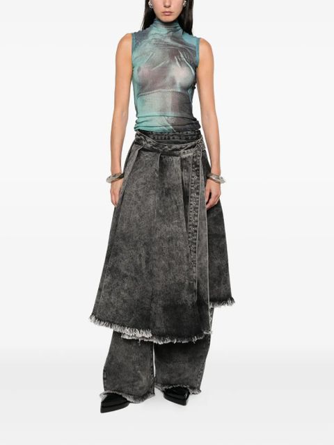 Jean Paul Gaultier graphic-print high-neck tank top - Blue - zdjęcie produktu nr 2