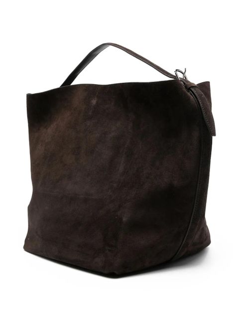 TOTEME suede belted tote bag - Brown