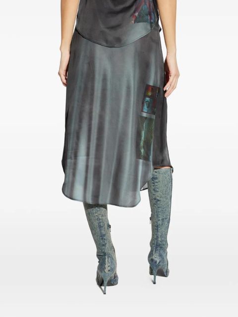 Diesel O-Tavy print skirt - Grey