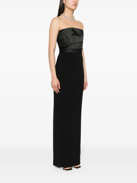 Solace London Afra crepe maxi dress - Black
