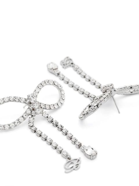 Blumarine rhinestone-bow earrings - Silver - zdjęcie produktu nr 2